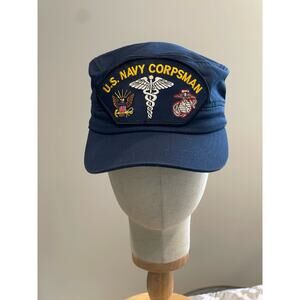 US Navy Corpsman Hat Cap Navy Doc Medic USS Hospital Fleet Marine Force